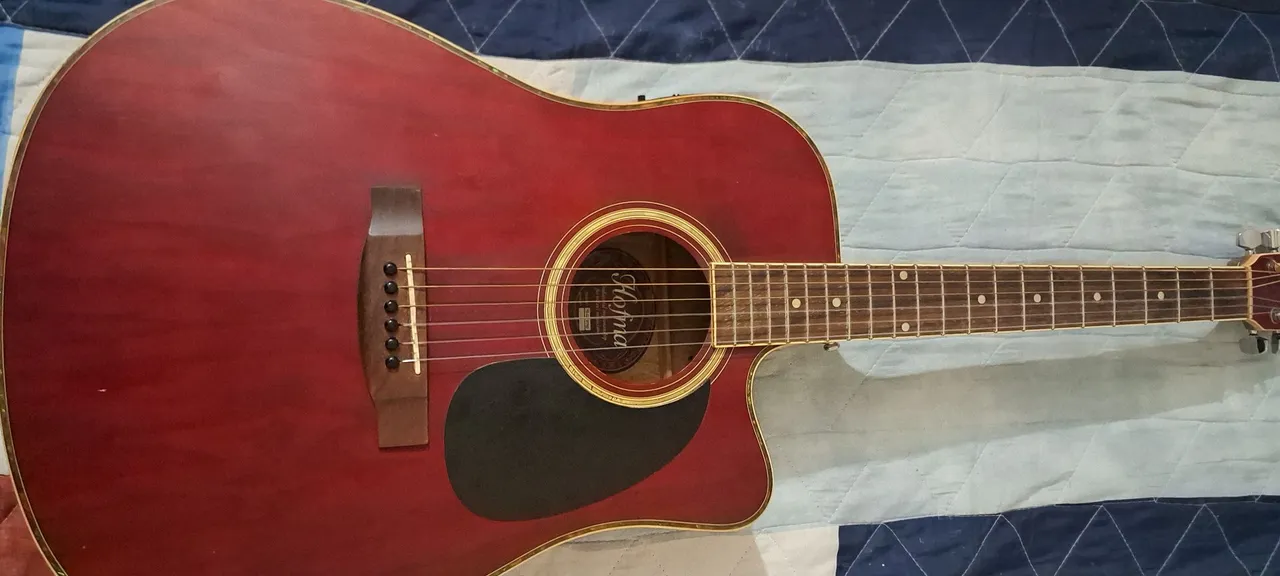 Violão Hofma Vermelho Acústico