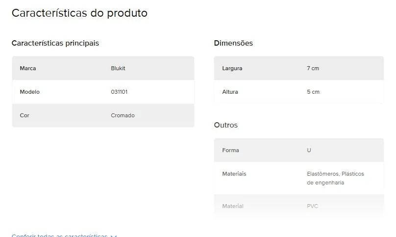 Sifão tubo extensivo universal com canopla cromado blukit ( Unidade ) - Foto 4