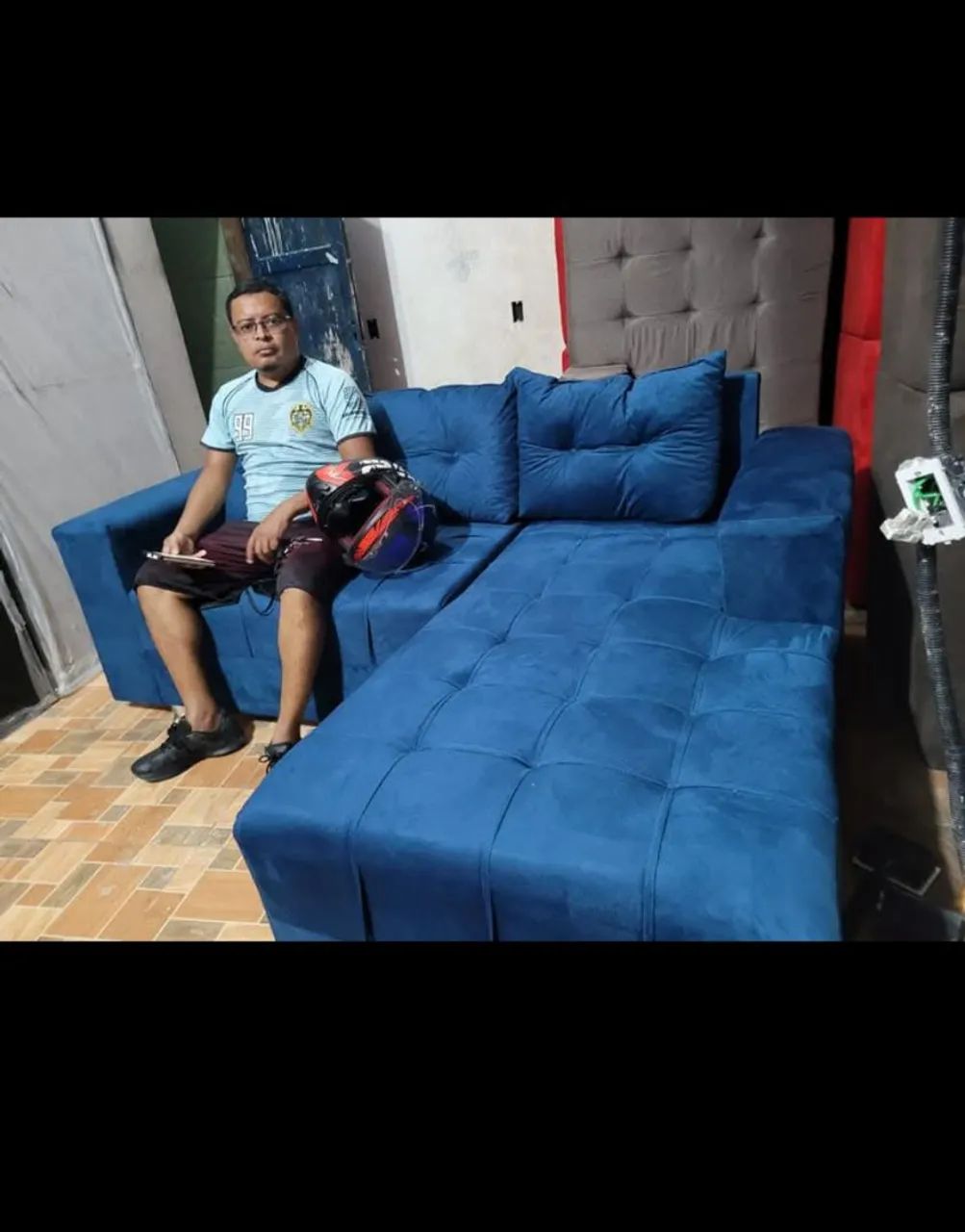 SOFÁ CHEISSE 3 LUGARES ENTREGA GRÁTIS  - Foto 4