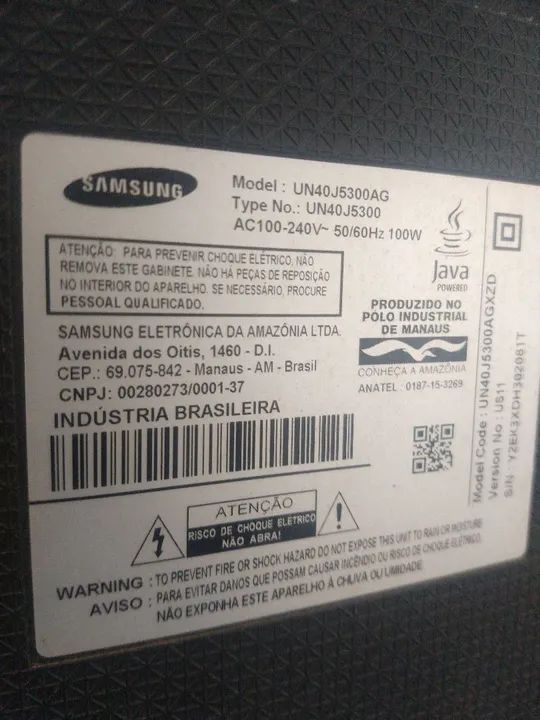 TV Samsung 40 polegadas com tela trincada - Foto 3