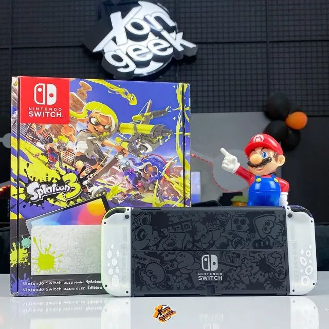Console Nintendo Switch OLED Edição Especial Splatoon 3 | Edição Limitada Splaton! - Foto 2