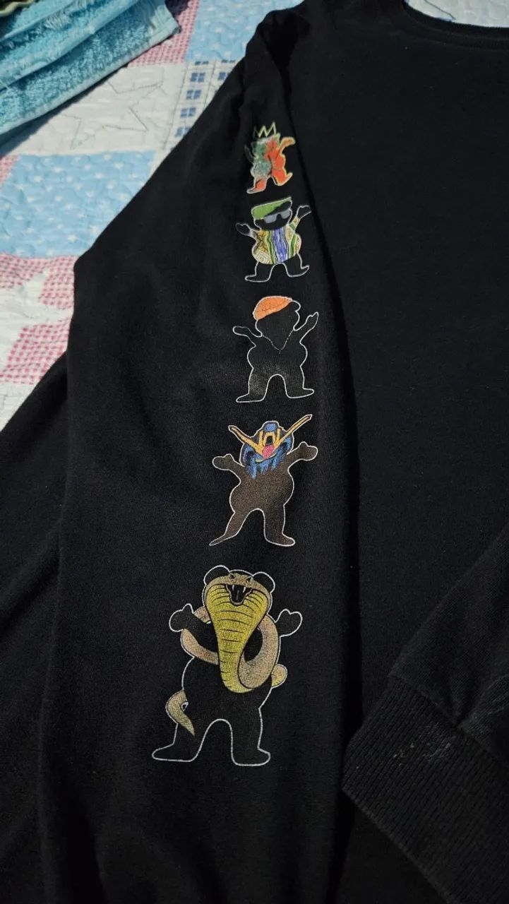 Camiseta Preta Manga Longa Grizly Griptape - Foto 4