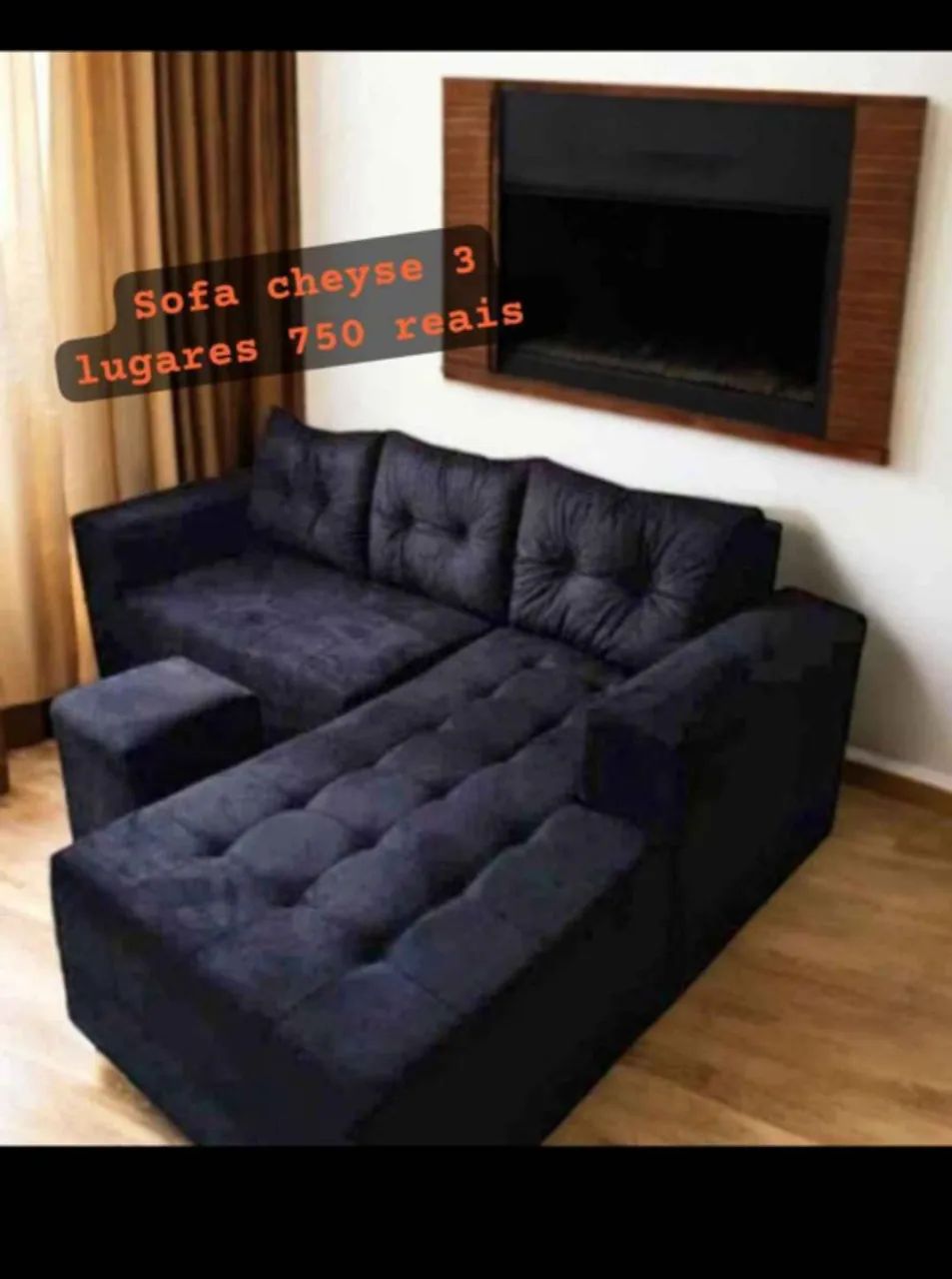 SOFÁ CHEISSE 3 LUGARES ENTREGA GRÁTIS  - Foto 5