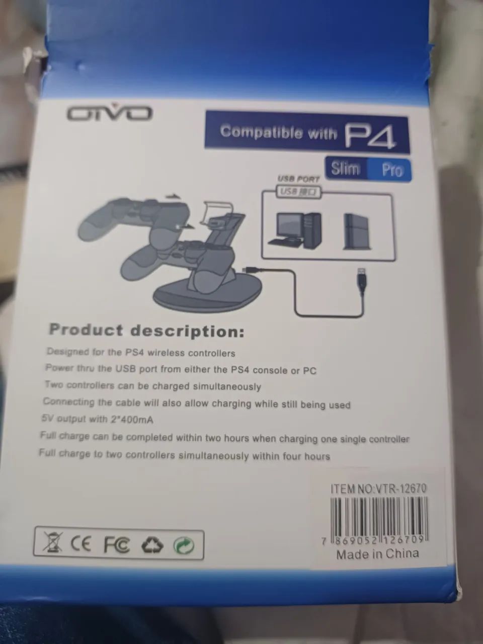 Dock Station para Controle PS4 Slim e Pro - Foto 5