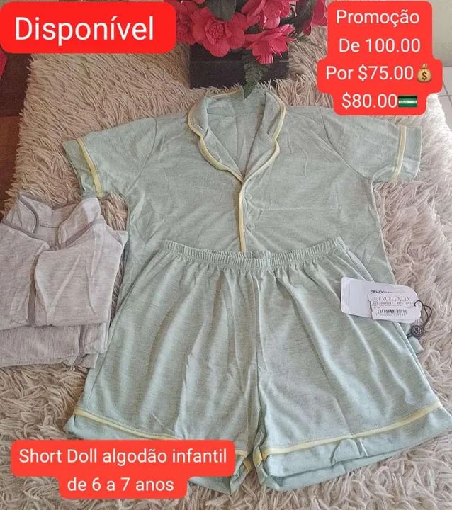 Short Doll algodão infantil p  - Foto 3