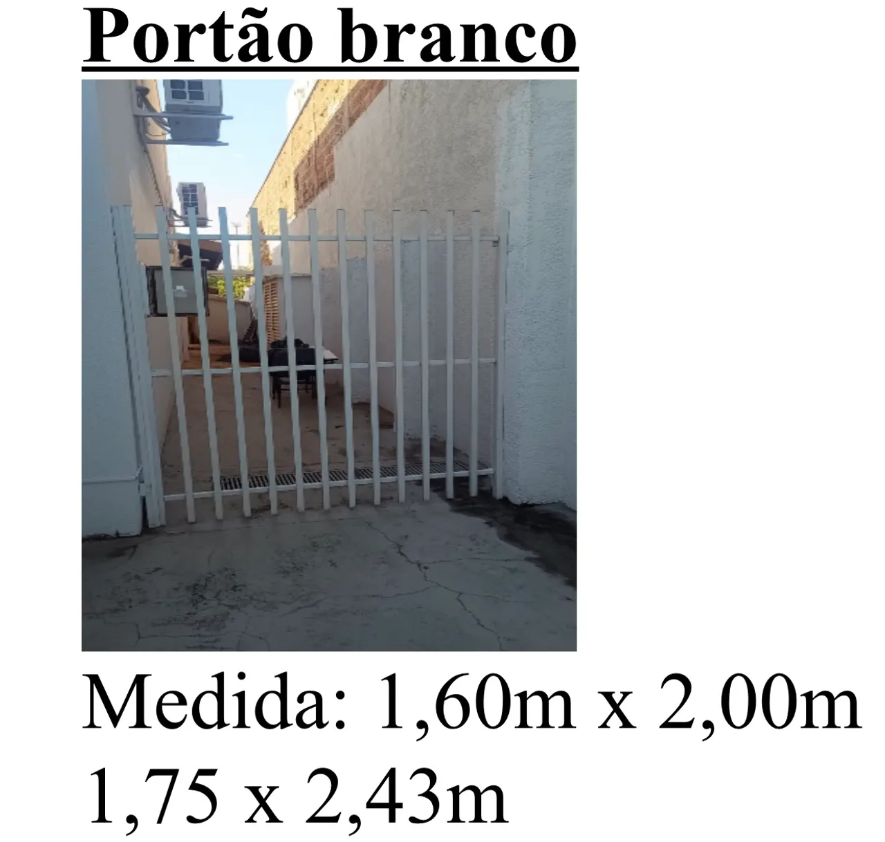 Portão branco de ferro