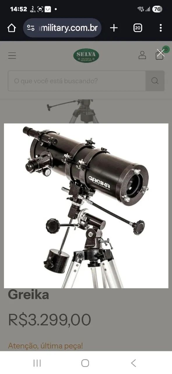 greika Telescópio Newtoniano Equatorial 1000X114mm com Tripé e Acessórios - Foto 2