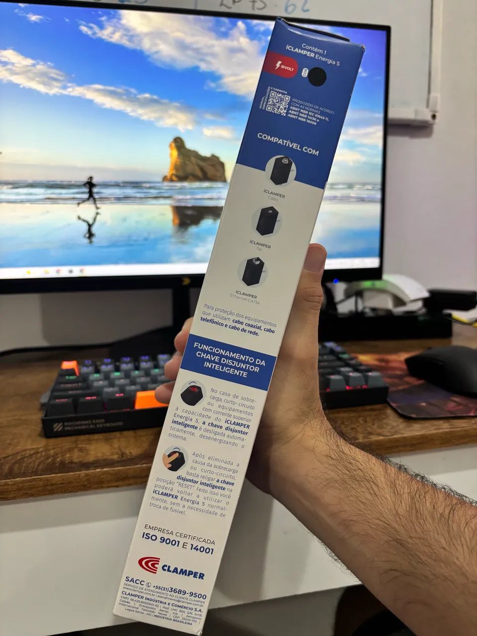 Filtro de linha iclamper 5 tomadas - Foto 3