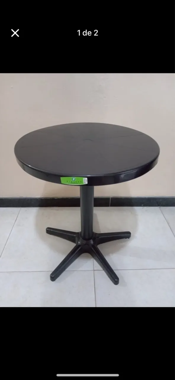 Mesa redonda para cozinha ou área de lazer