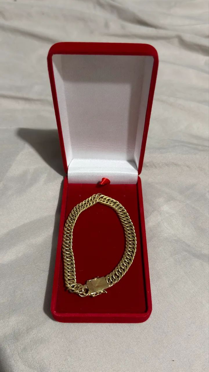 Pulseira Ouro Ocada Grumet Duplo 8.9 G