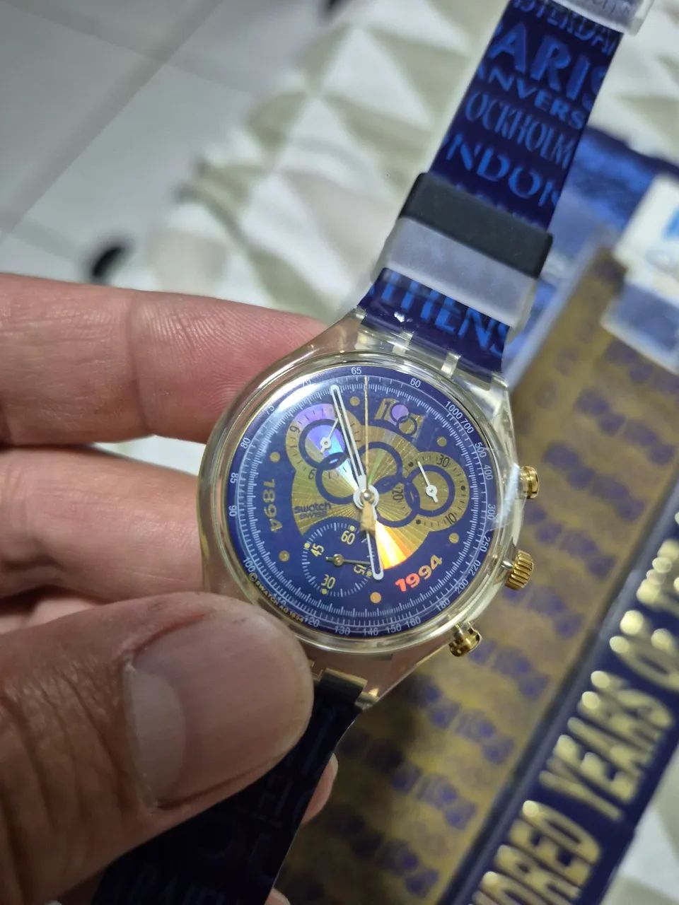 Relogio swatch edição especial OLYMPIC 100 YEARS - Foto 4