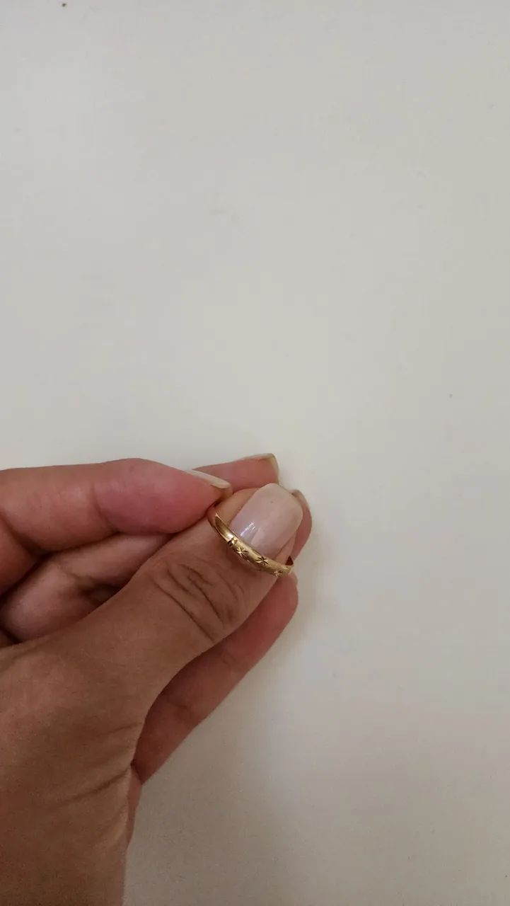 Anel de ouro 18k aro 22 - Foto 2