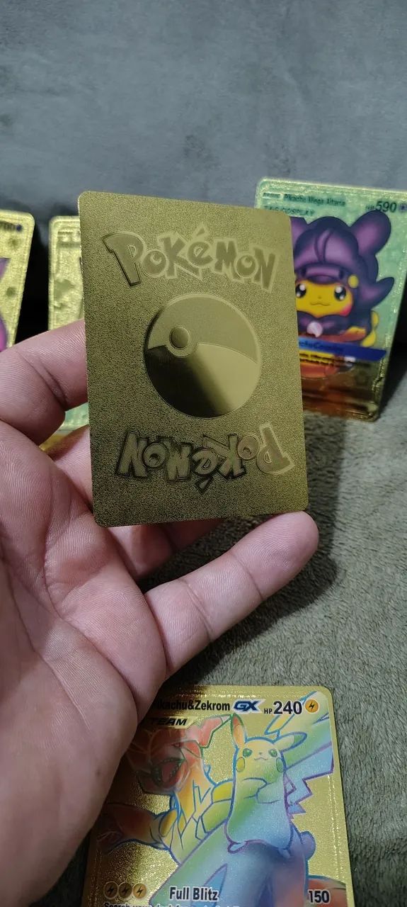 cartas pokémon do pikachu douradas - Foto 3