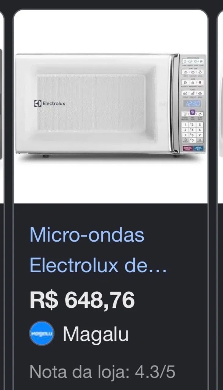 Micro-ondas Electrolux Branco Perfeito com Funções 34L MEO44 - Foto 3