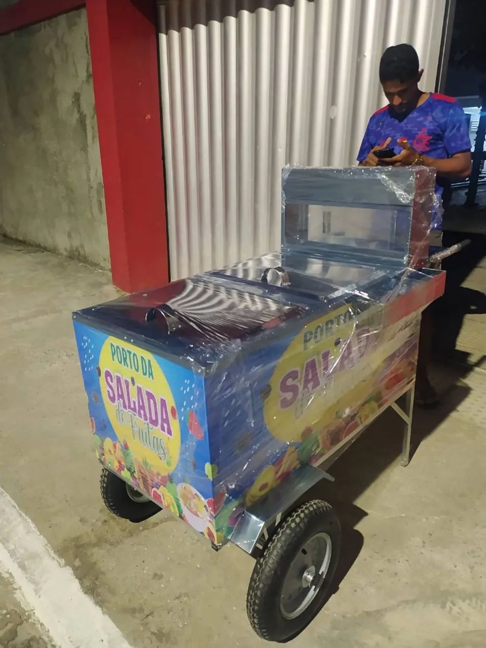Carrinho de salada de frutas inox com caixa térmica individual e dupla em até 10x  - Foto 4