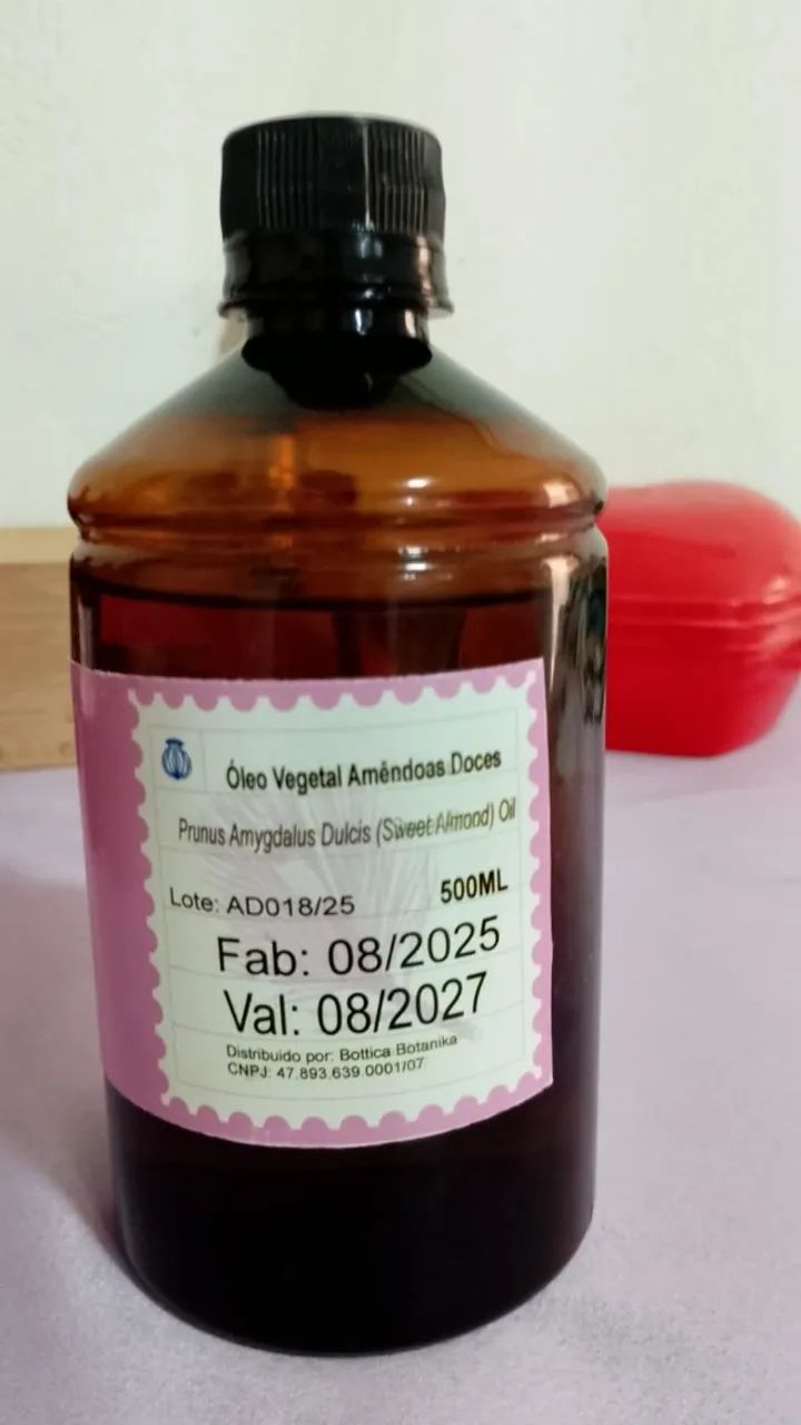 Óleo de Abacate e Amêndoas doce vegetal puro para cabelo e pele