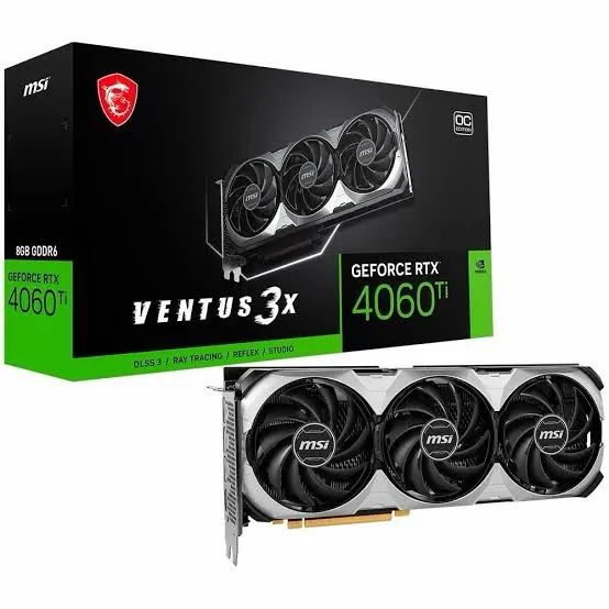Placa de Vídeo RTX 4060 Ti Ventus MSI 3 Fans
