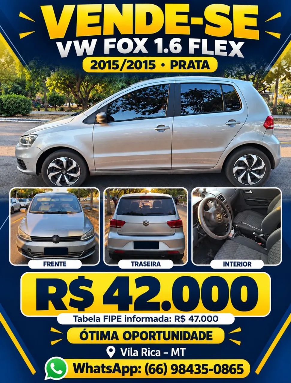 Volkswagen Fox TRENDLINE 1.6 FLEX 8V 5P 2015