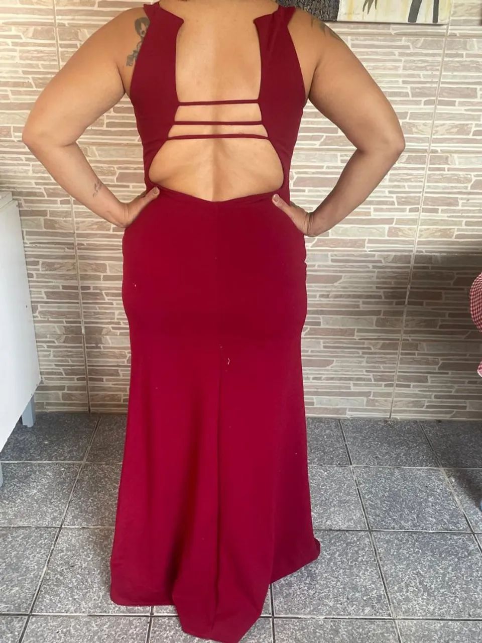 Vestido de festa bordo - Foto 2