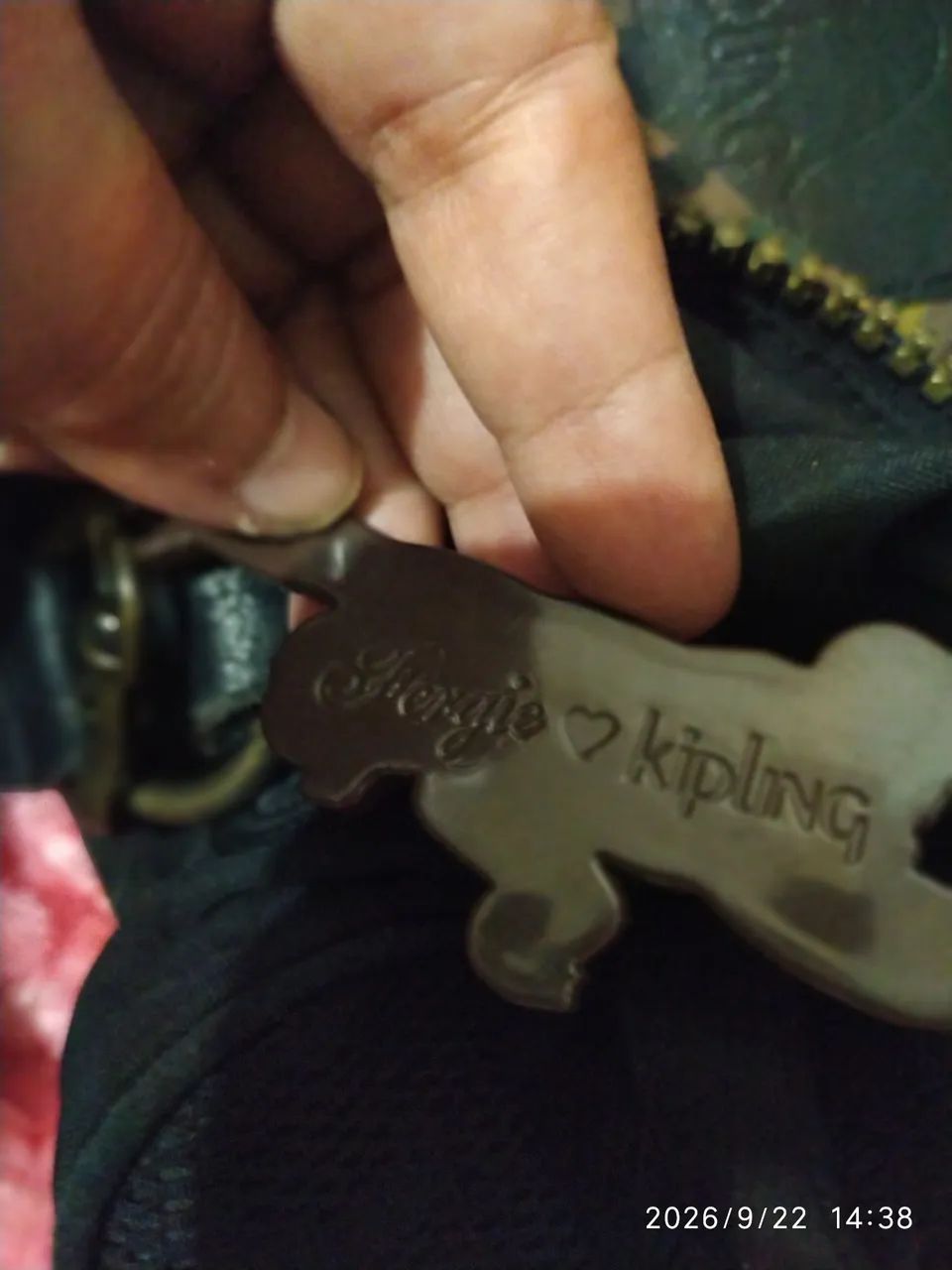 Bolsa de ombro Kipling original preta - Foto 5