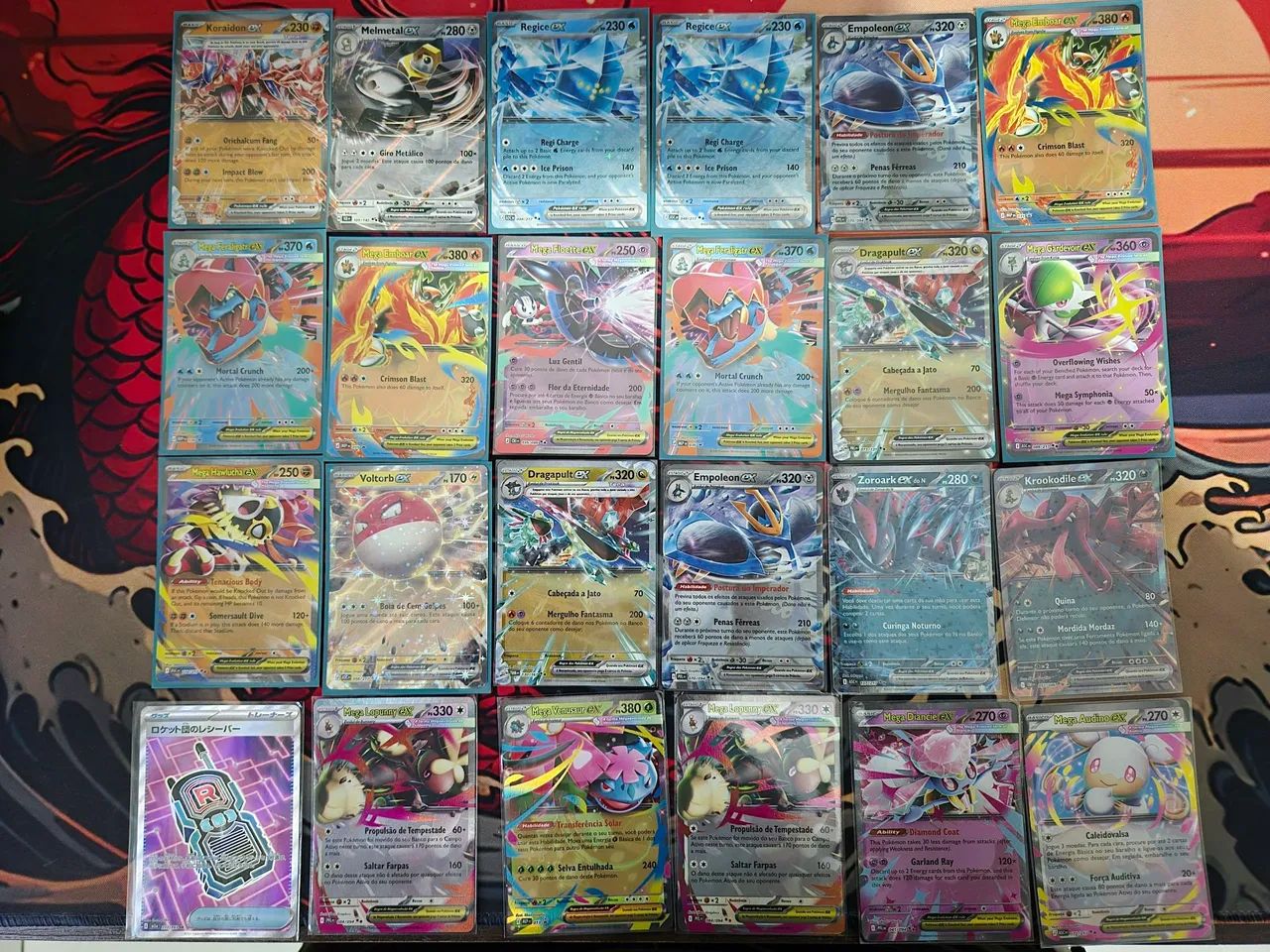 Cartas EX em PT, ING e JPN