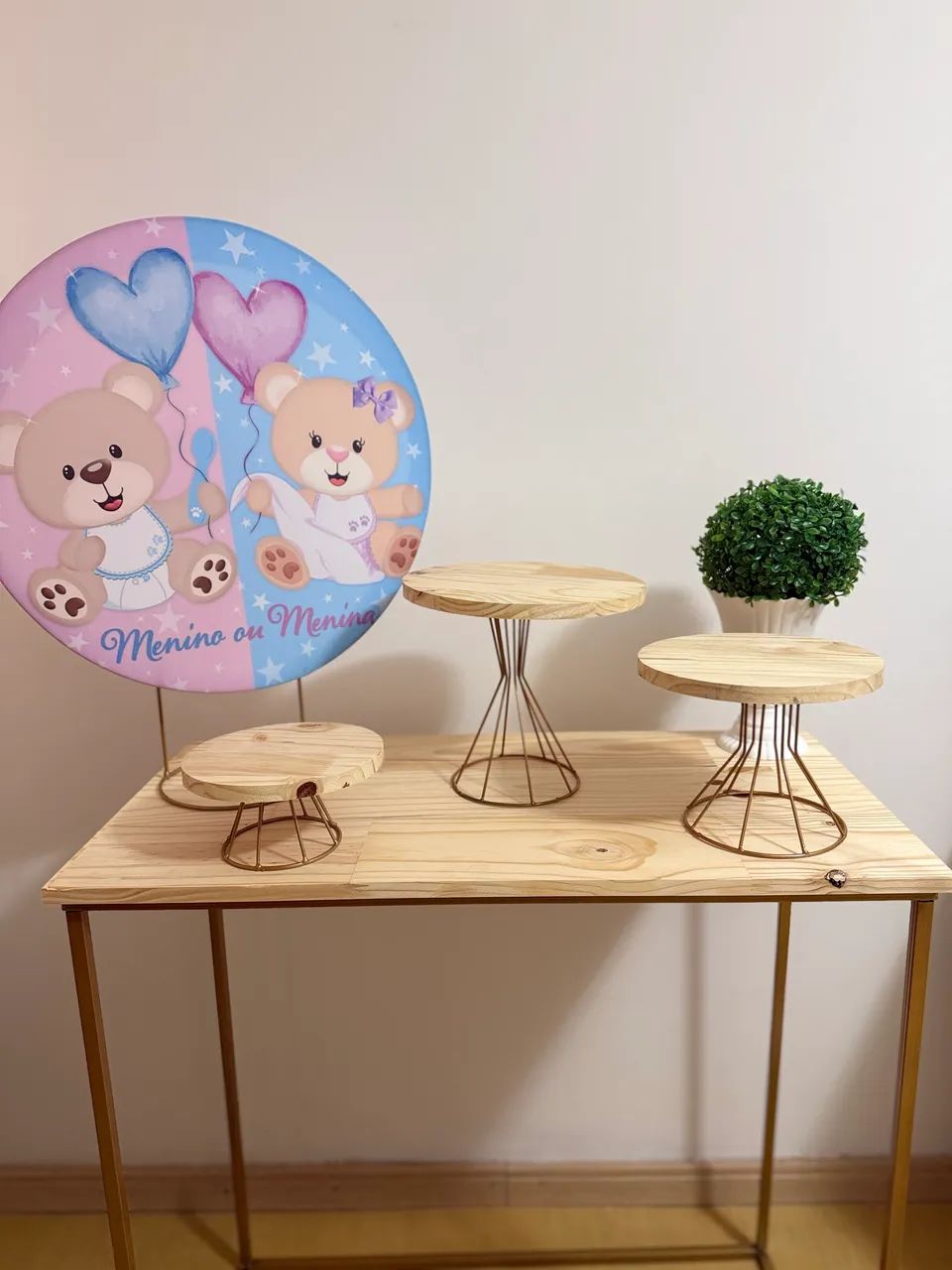 Decoração Chá revelação Pegue e Monte - Foto 5