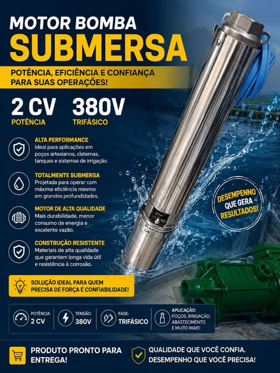 Motor bomba submersa 