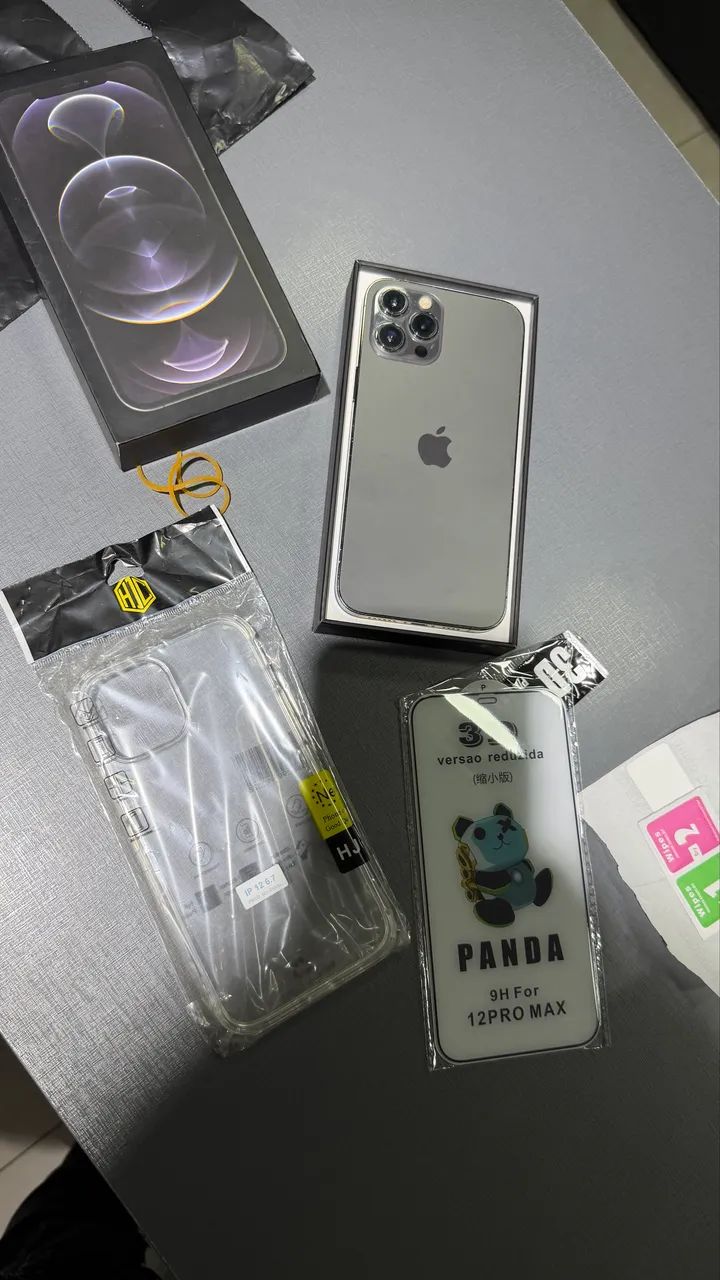 IPHONE 12 PRO MAX 128 BATERIA 100% ZERO - Celulares e Smartphones