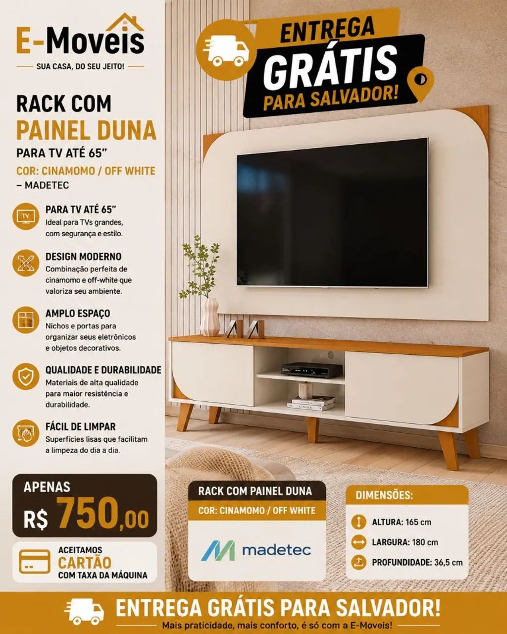 Rack com painel