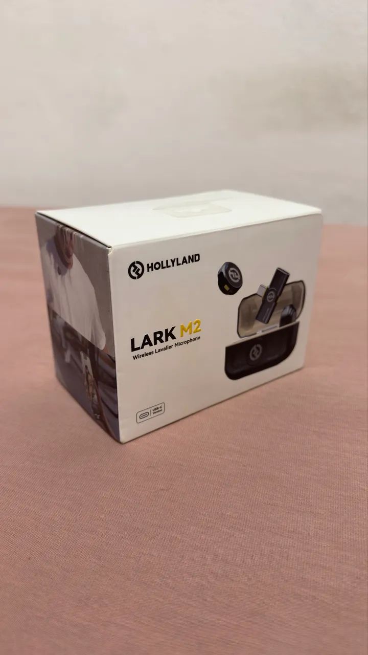 Microfone De Lapela Hollyland Lark M2 Duo Usb C Preto