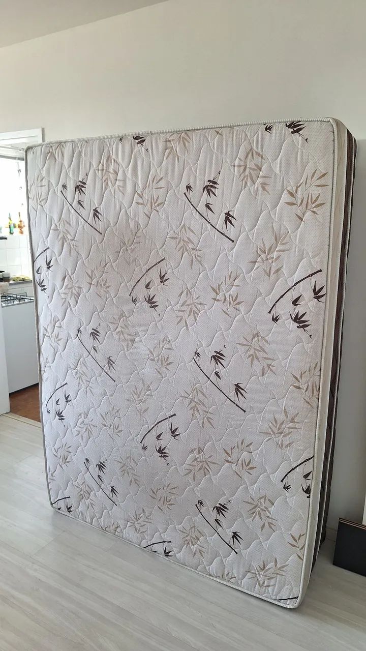 Cama Box Casal + Colchão D33 Espuma