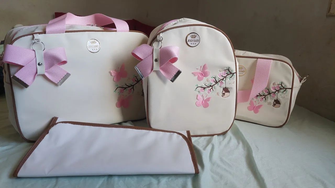 kit de bolsas maternidade com 4 peças