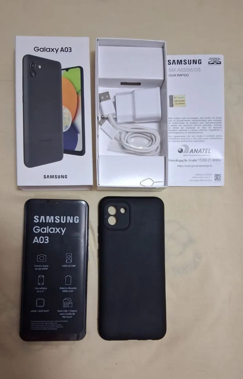 Celular Samsung Galaxy A03 64GB Preto Dual SIM - Foto 2