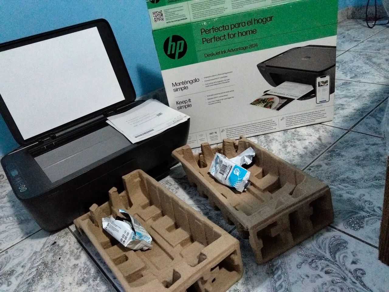 IMPRESSORA  NOVA MULTIFUNCIONAL HP DESKJET INK ADVANCED 2874 NOVA na caixa - Foto 5