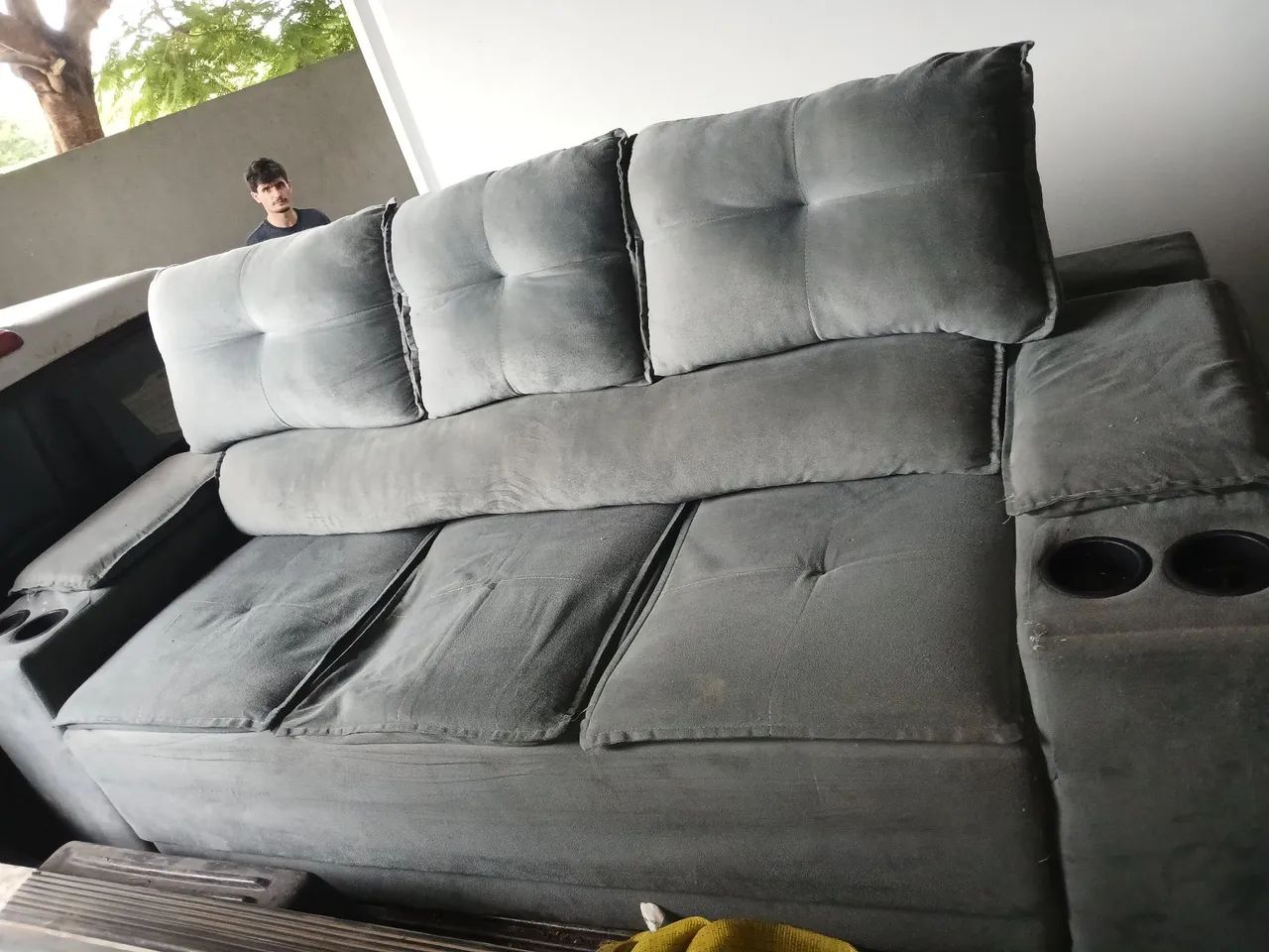 Sofá retrátil 3 lugares - Foto 2