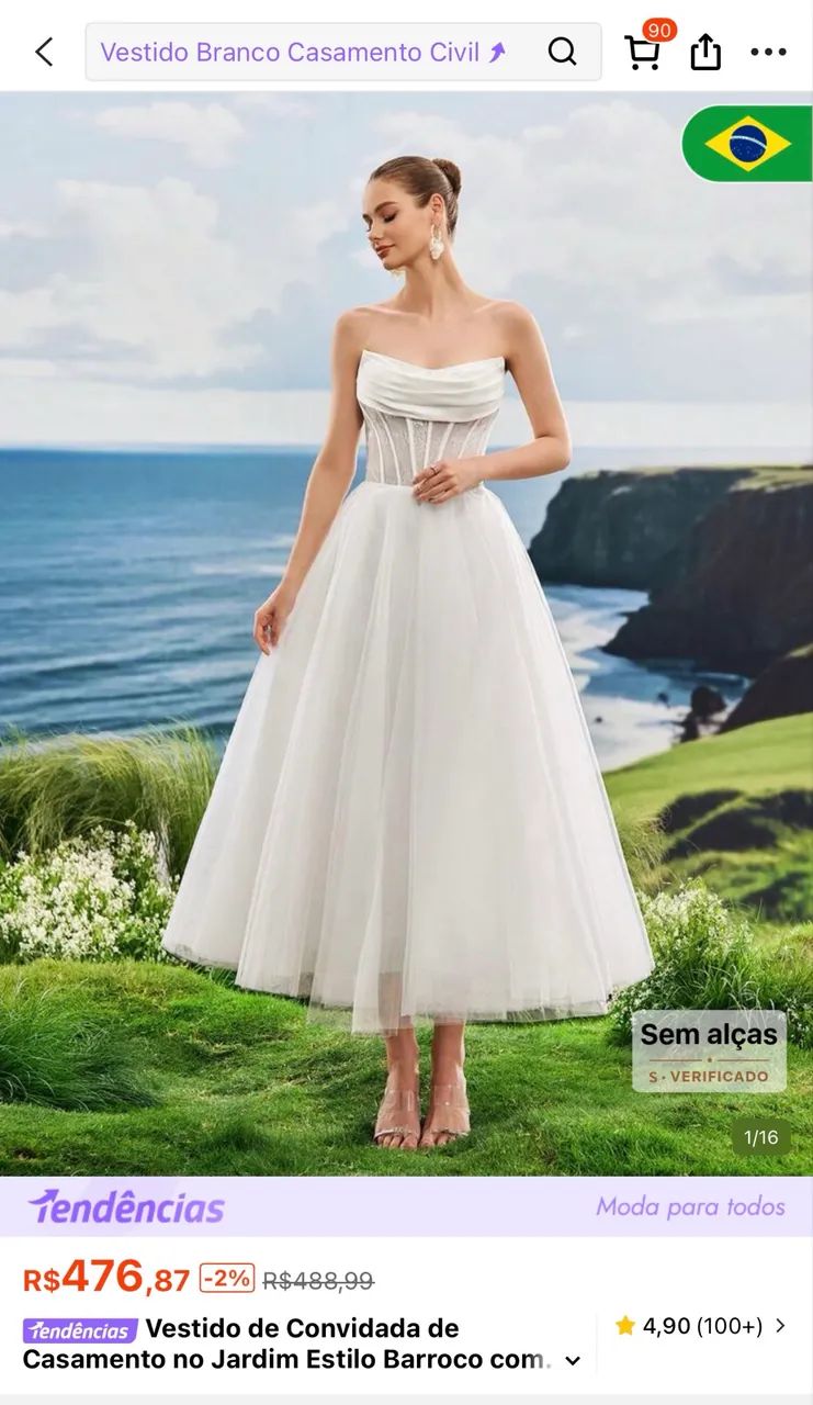 Vestido de Noiva Corset - Foto 2