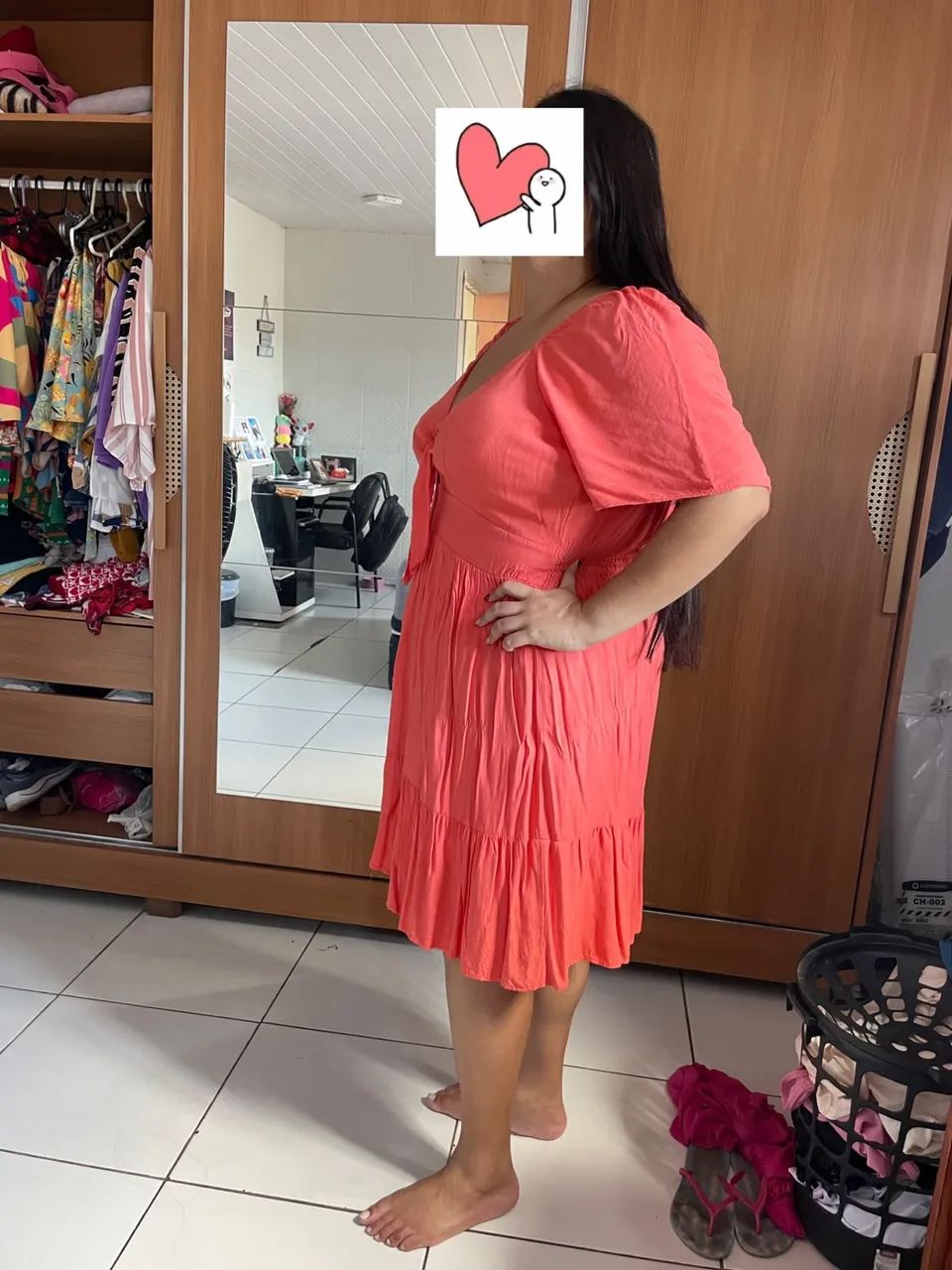 VESTIDO PLUS SIZE LARANJA ? - Foto 2
