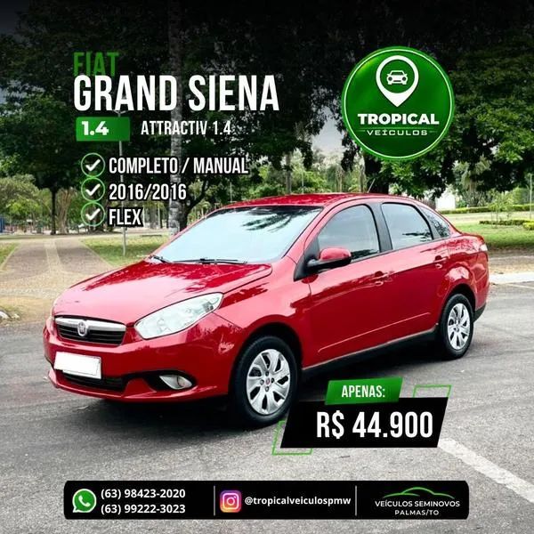 Fiat Siena Attractive 1.4 Fire Flex 8V 4P 2016