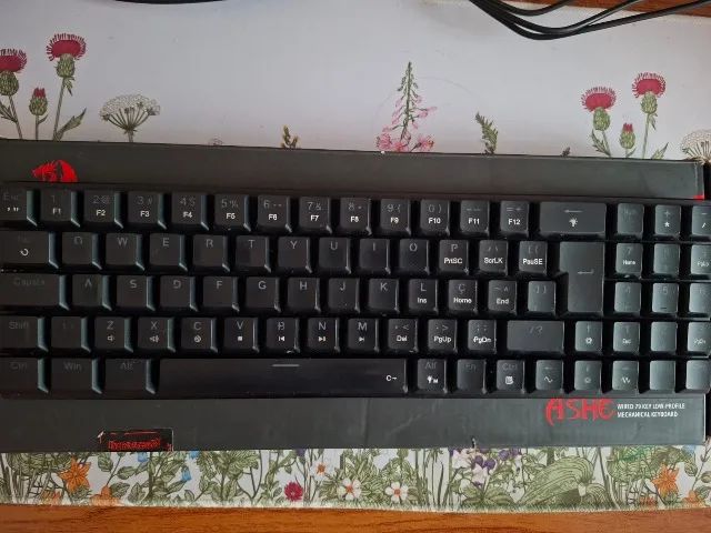 Teclado redragon ashe Low profile  Switch Vermelho