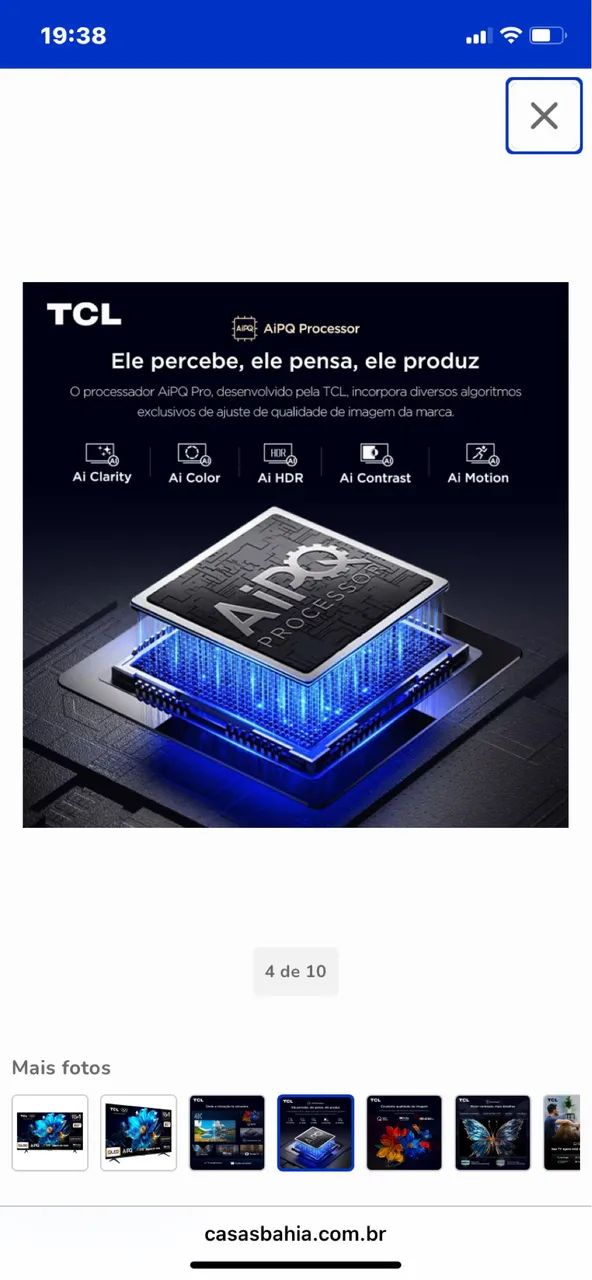 Tv smart TCL 65 polegadas Qled 4k Ultra hd Google tv e chromecast - Foto 4