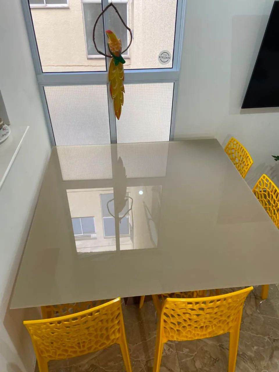 Vendo mesa de vidro 1,20x1,20  - Foto 3