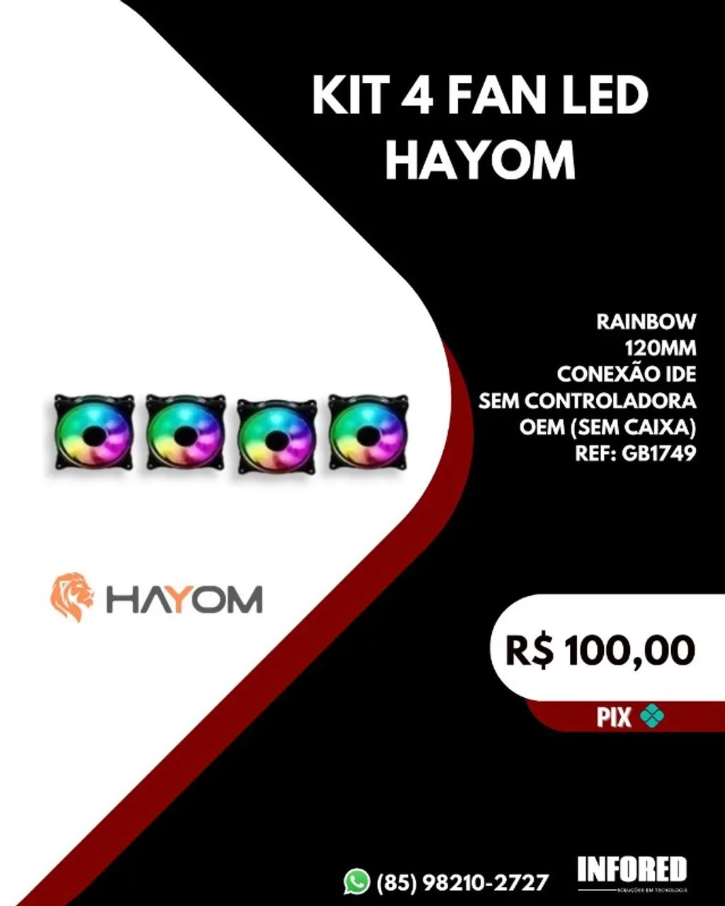 Kits de Fans RGB e ARGB - Ventilação Gamer - Foto 2