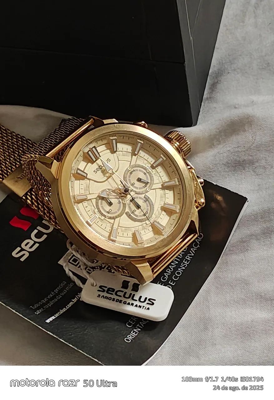 RELÓGIO SÉCULOS ORIGINAL DOURADO 