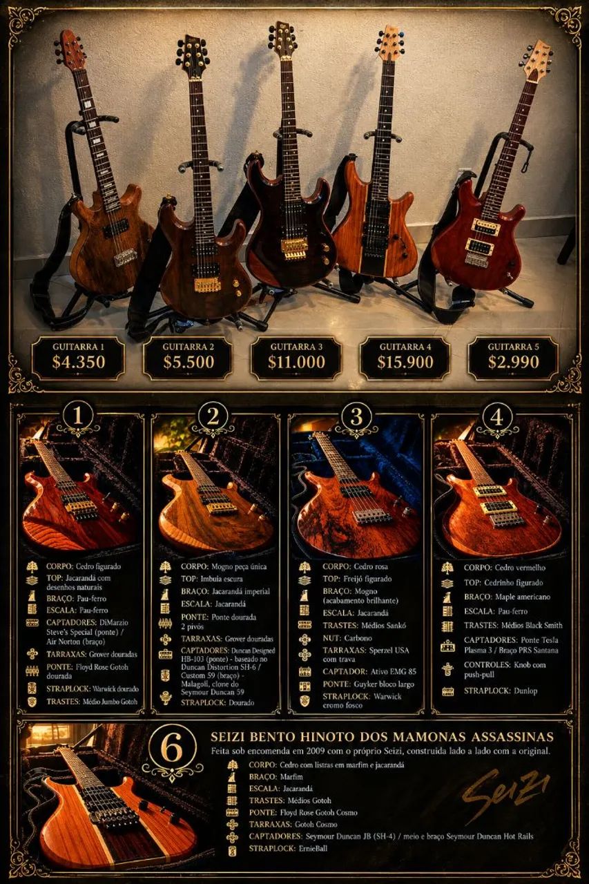 Guitarras Custom Especiais 