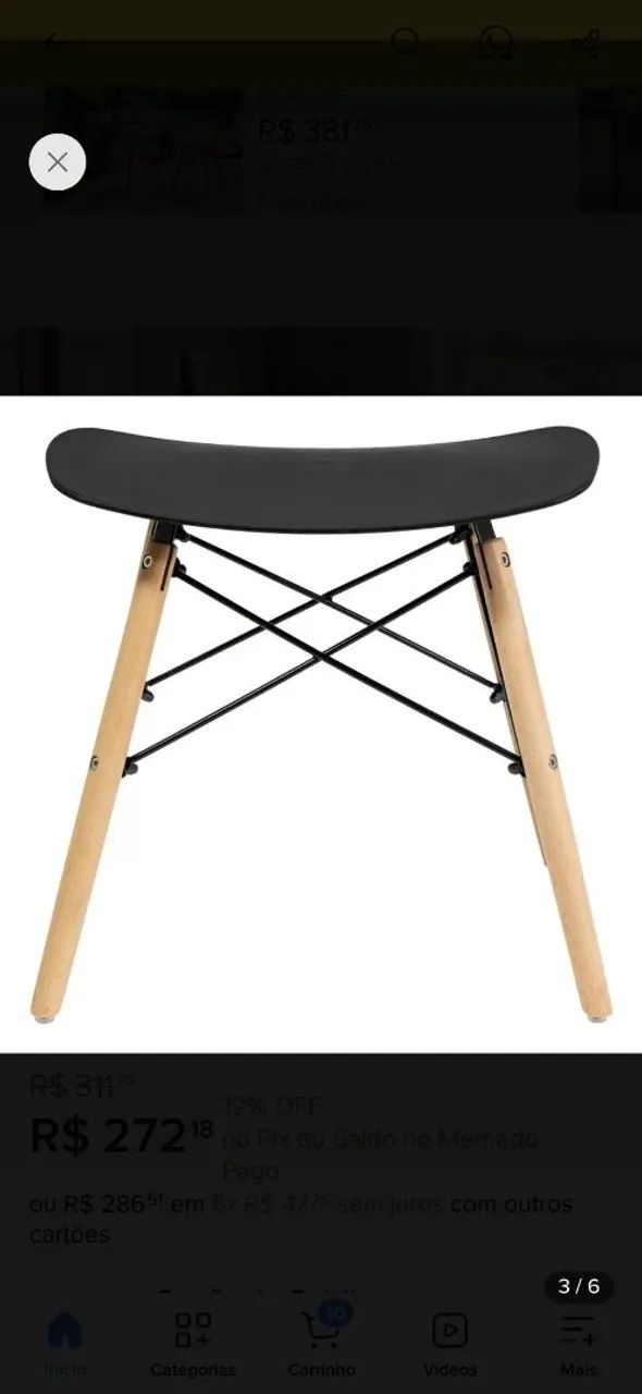 Bancos Eames Cor Preta - Foto 2