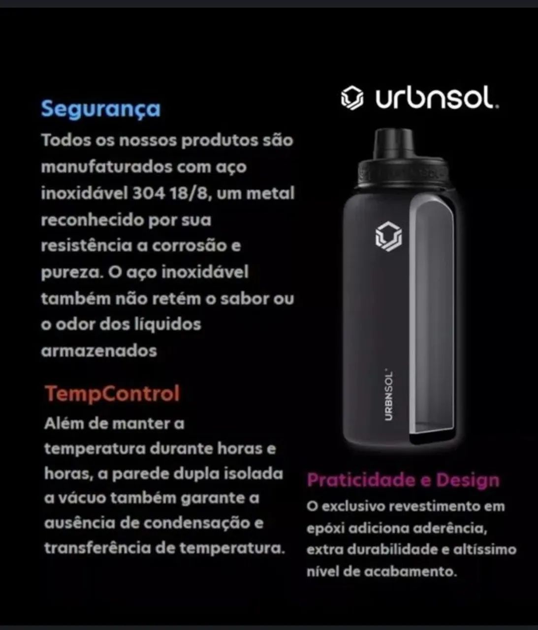Garrafa térmica Hydrotank by Urbnsol 1890ml  - Foto 2