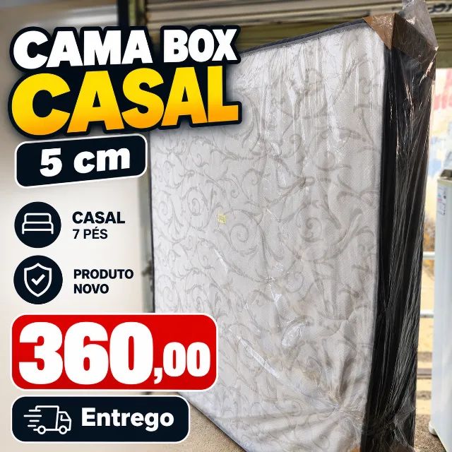 Cama Box Casal Nova 5 cm