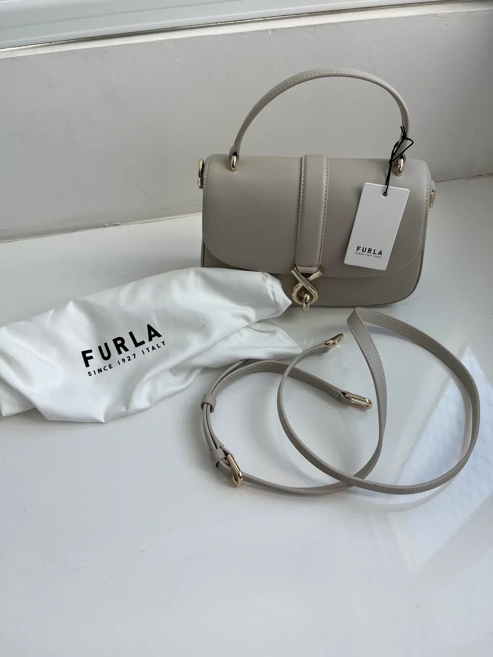 Bolsa Furla italiana couro  - Foto 3