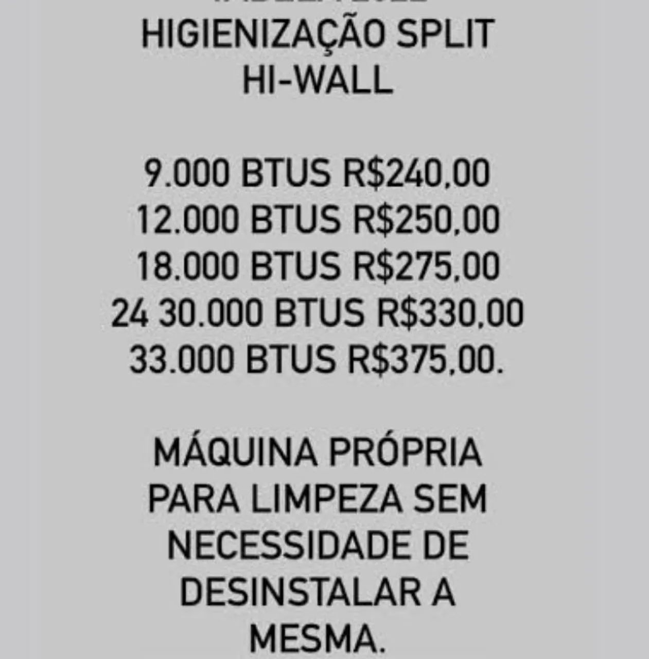 Higienização de ar condicionado 