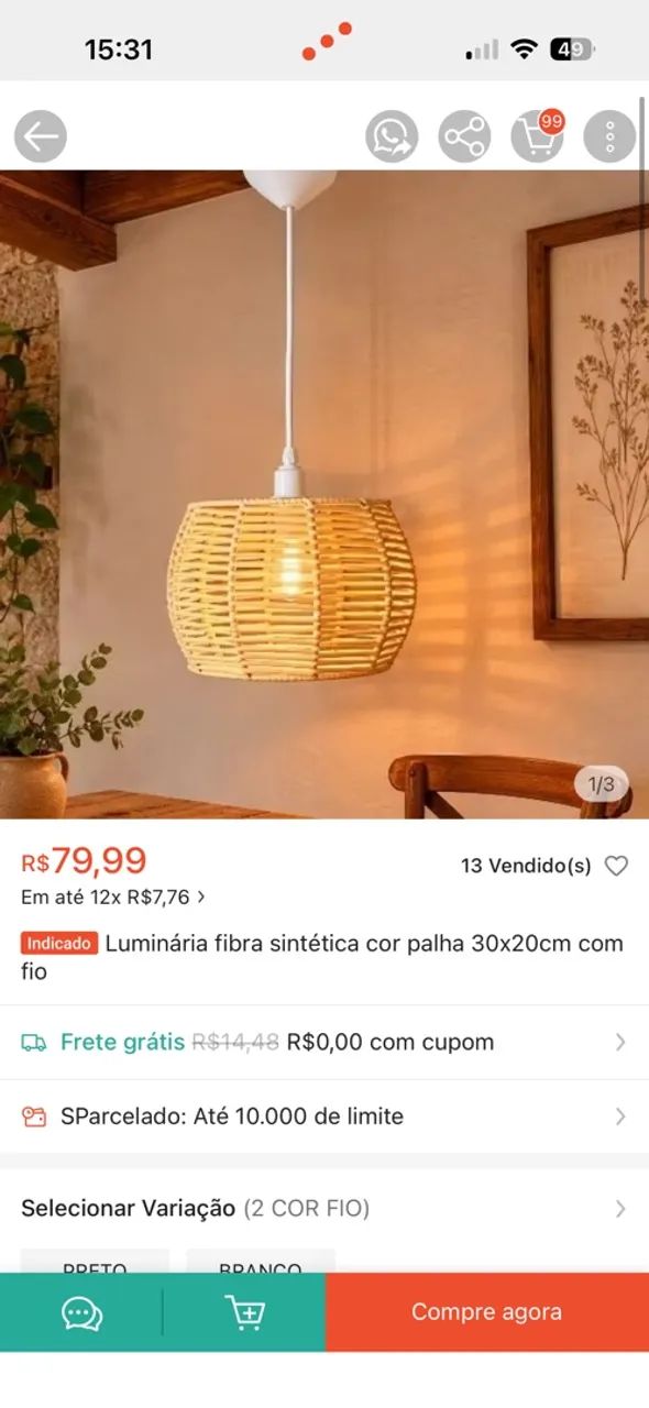 Lustre pendente  - Foto 4